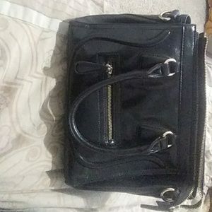 Melie black satchel bag